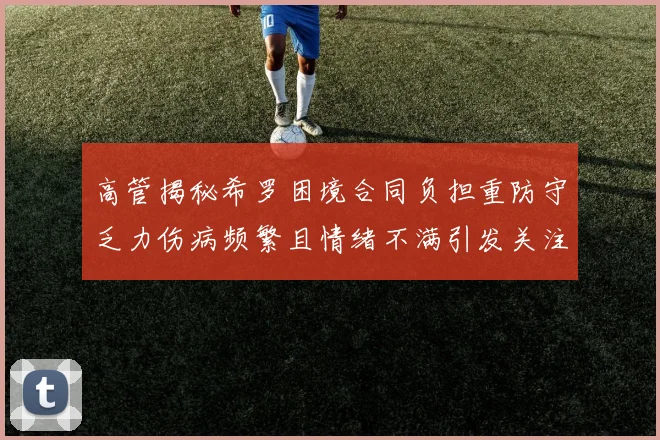 高管揭秘希罗困境合同负担重防守乏力伤病频繁且情绪不满引发关注