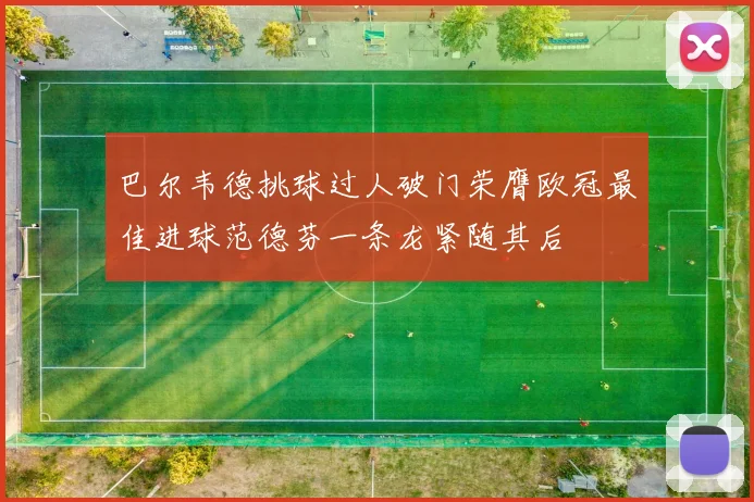 巴尔韦德挑球过人破门荣膺欧冠最佳进球范德芬一条龙紧随其后